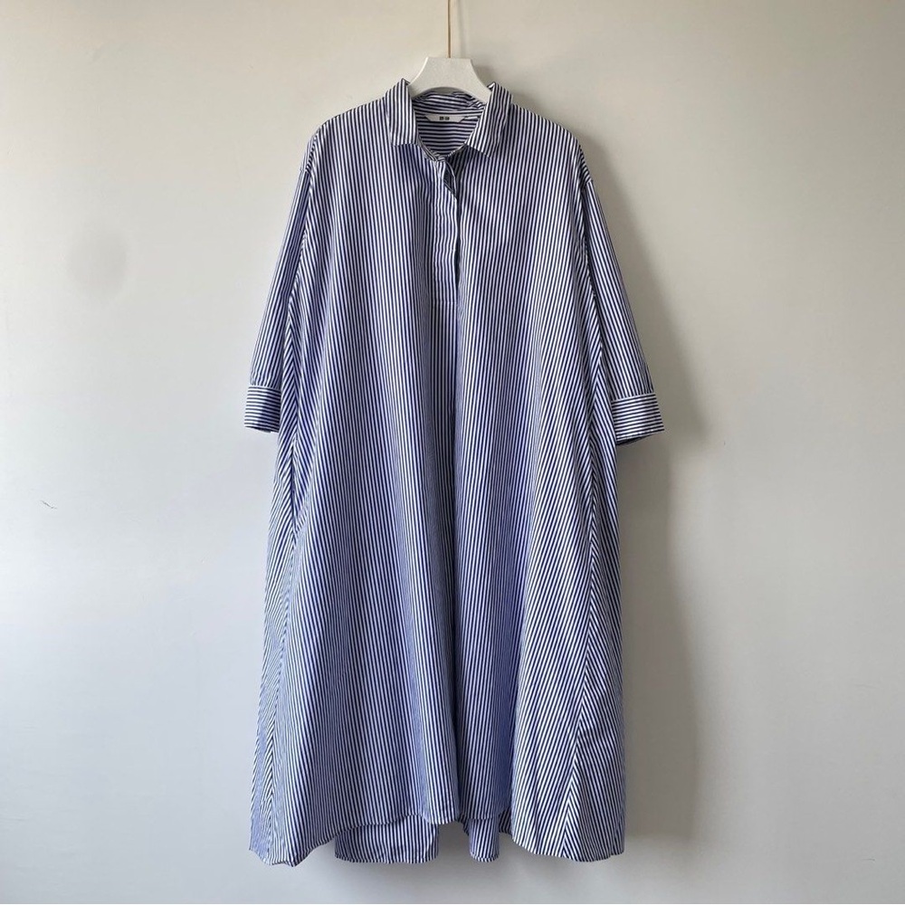 Uniqlo cotton striped dress